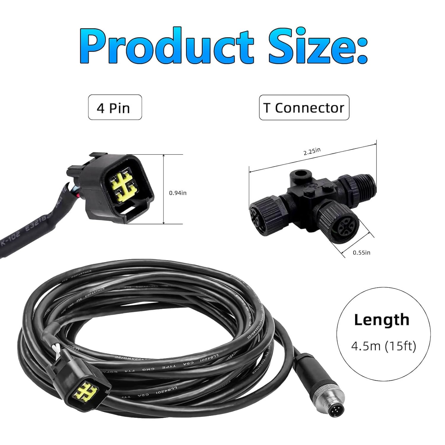 Fish Finder Cable - Motorinterfacekabel NMEA2000-aansluiting met T-connector voor Yamaha